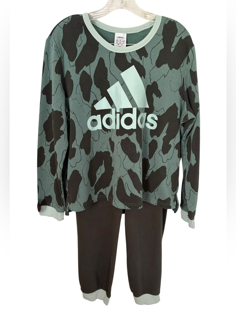 Adidas Womens Camo Print Sweatshirt and Pants